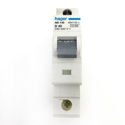 Hager ND140 464140 D40 40A 40 Amp MCB Circuit Breaker Type D